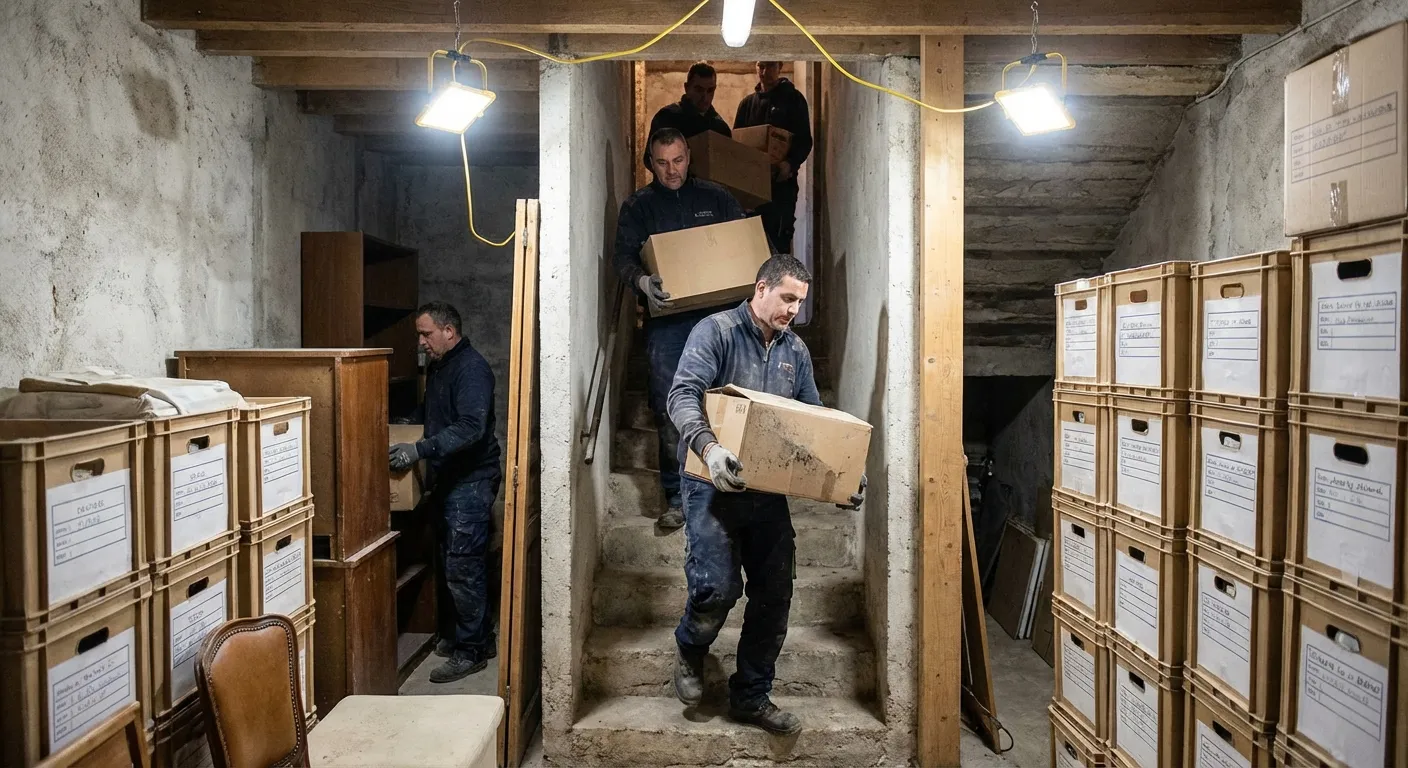 Vidage de cave par l'équipe Diogène Paris
